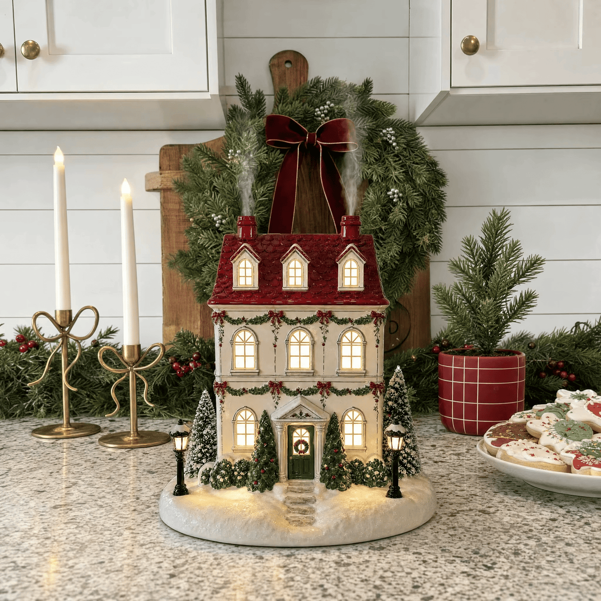 Buckingham Cottage Christmas village diffuser, fourth view